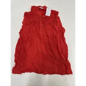 Culture Code pink | Tops | Button Yoke Puff Sleeve Top XL